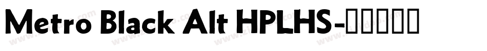Metro Black Alt HPLHS字体转换